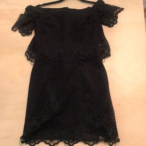 Topshop Lace Black Dress